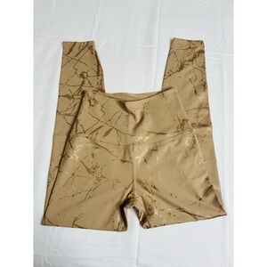 Beyond Yoga Lost Your Marbles High Waisted Stretch Midi Leggings TanGold XS $110